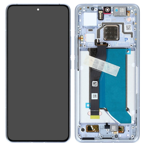 Display Modul mit Rahmen und Toucheinheit titan blue/gelb 56001700N1200 für Xiaomi 14T Pro (2407FPN8EG)