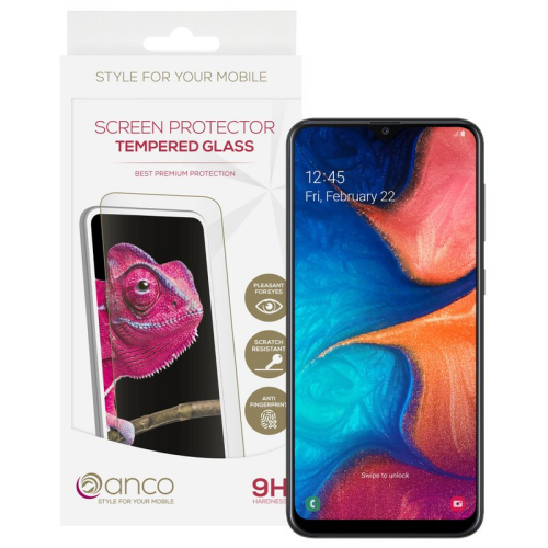 anco Tempered Glass Fullscreen für Samsung A20, A30(s), A50(s), M21, M30(s), M31 - black