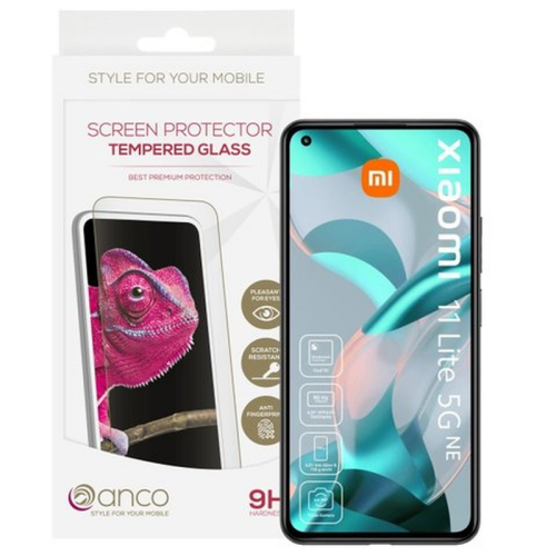 anco Tempered Glass Fullscreen für Xiaomi Mi 11 Lite 4G 5G, 11 Lite 5G NE - black