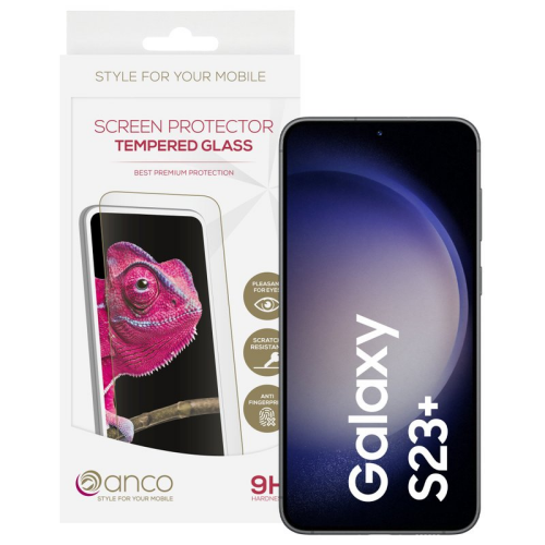 anco Tempered Glass Fullscreen für S906B, S916B Samsung Galaxy S22+, S23+ - black