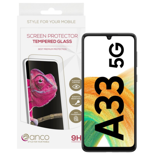anco Tempered Glass Fullscreen für A336B Samsung Galaxy A33 5G - black
