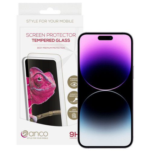 anco Tempered Glass Fullscreen für Apple iPhone 14 Pro Max - black