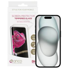 anco Tempered Glass Fullscreen für Apple iPhone 15 -...