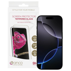 anco Tempered Glass Fullscreen für Apple iPhone 16...