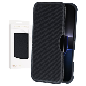 anco Bookcase Carbon Look für Apple iPhone 16 Pro -...