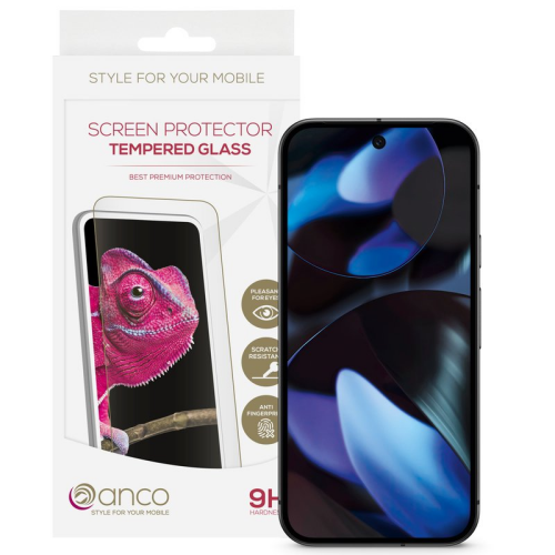 anco Tempered Glass Fullscreen für Google Pixel 9, 9 Pro - black