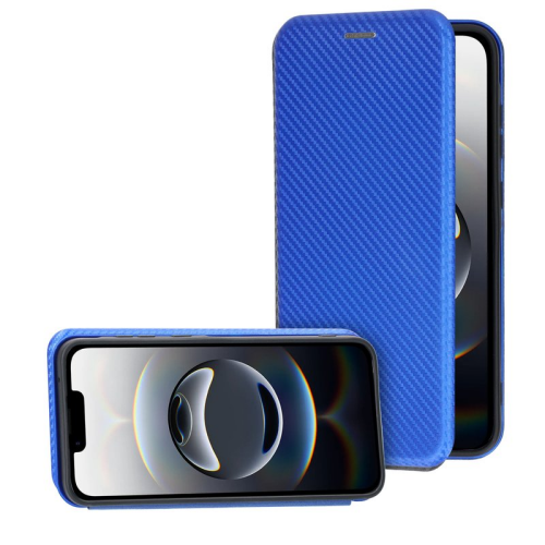 anco Bookcase Carbon Optic für Apple iPhone 16e - blue