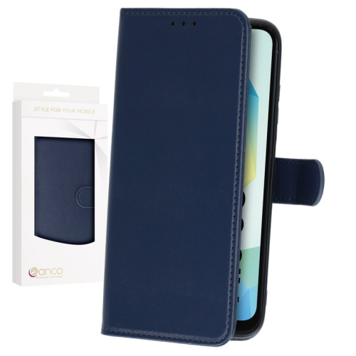 anco Basic Bookcase für A165F, A166B Samsung Galaxy A16 4G, A16 5G - blue