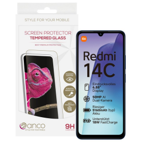 anco Tempered Glass Fullscreen für Xiaomi Redmi 14C...