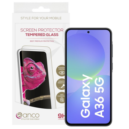 anco Tempered Glass Fullscreen für A366B, A566B Samsung Galaxy A36 5G, A56 5G - black