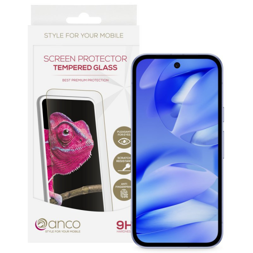 anco Tempered Glass Fullscreen für Google Pixel 9a - black