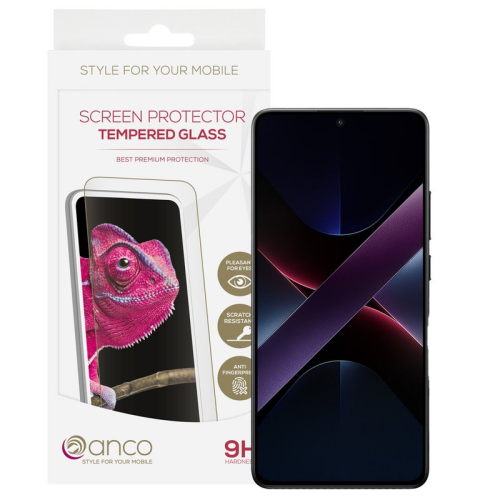 anco Tempered Glass Fullscreen für POCO X7 Pro 5G - black