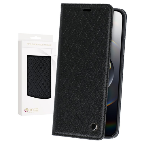 anco Bookcase Style magnetic für Apple iPhone 16e - black
