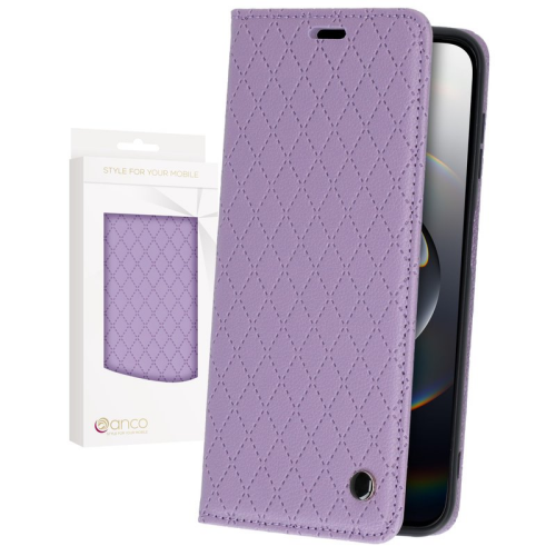 anco Bookcase Style magnetic für Apple iPhone 16e - purple