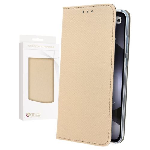anco Bookcase basic magnetic für Xiaomi Redmi Note 14 4G - gold