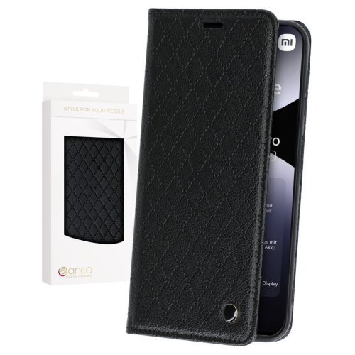 anco Bookcase Style magnetic für Xiaomi Redmi Note 14 Pro 5G, 14 Pro+ 5G - black