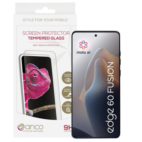 anco Tempered Glass Fullscreen für Motorola Edge 60 Fusion - black