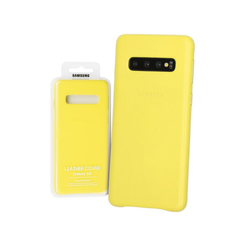Leather Abdeckung yellow/gelb EF-VG973LYEGWW für Samsung Galaxy S10 SM-G973F