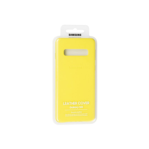 Leather Abdeckung yellow/gelb EF-VG975LYEGWW für Samsung Galaxy S10+ SM-G975F