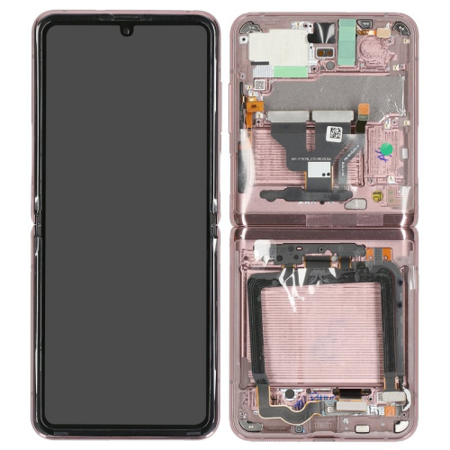 Display Modul mit Rahmen und Toucheinheit keine Kamera mystic bronze GH82-27359B für Samsung Galaxy Z Flip 5G SM-F707B