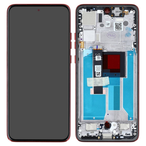 Display Modul mit Rahmen und Toucheinheit poinciana 5D68C28684 für Motorola Edge 50 Neo XT2409