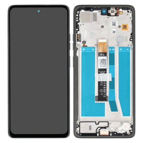 Display Modul mit Rahmen und Toucheinheit charcoal grey/grau 5D68C29066 für Motorola Moto G75 5G XT2437