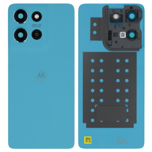 Batteriedeckel Rückseite Akkudeckel aqua blue/gelb 5S58C28852 für Motorola Moto G75 5G XT2437