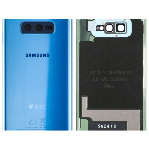Batteriedeckel Rückseite Akkudeckel prism blue/gelb GH82-18492C für Samsung Galaxy S10e SM-G970F
