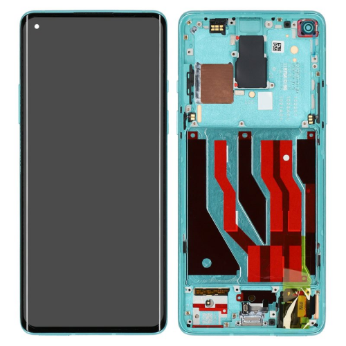 Display Modul mit Rahmen und Toucheinheit glacial green/grün 2011100173 für OnePlus 8 IN2010
