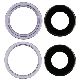 Kamera Linse + Lünette Set purple für Apple...