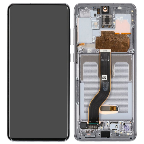 Display Modul mit Rahmen und Toucheinheit keine Kamera cosmic grey/gray/grau GH82-31442E für Samsung Galaxy S20+ (SM-G985F)