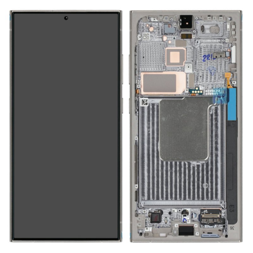 Display Modul mit Rahmen und Toucheinheit Einheit titanium grey orange violet GH82-33396A für Samsung Galaxy S24 Ultra (SM-S928B)
