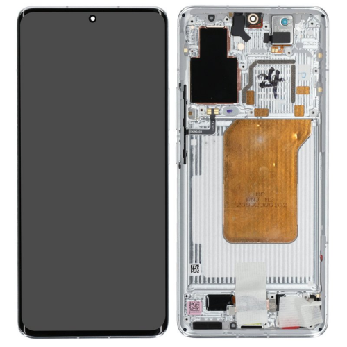 Display Modul mit Rahmen und Toucheinheit ceramic white/weiß 56000400M200 für Xiaomi 13 Pro (2210132G, 2210132C)