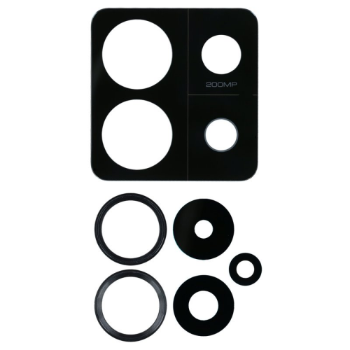 Kamera Linse + Lünette midnight black/schwarz für Xiaomi Redmi Note 13 Pro 5G 2312DRA50G