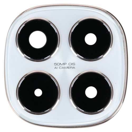 Kamera Linse + Lünette white/weiß für Xiaomi Redmi Note 14 Pro 5G 24090RA29G