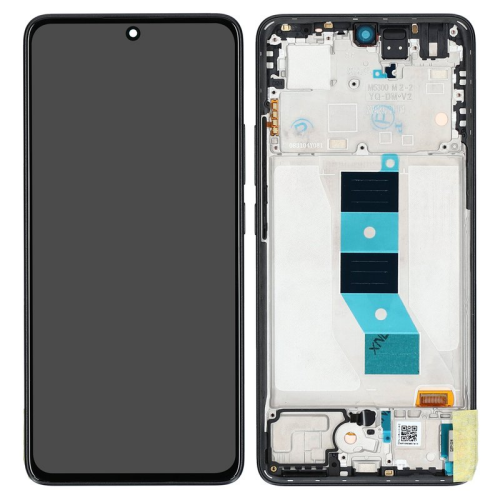 Display Modul mit Rahmen und Toucheinheit midnight black/schwarz 56002000O1700 für Xiaomi Redmi Note 14 5G 24094RAD4G