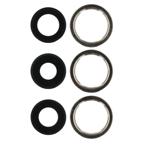 Kamera Linse + Lünette Set gold für Apple...