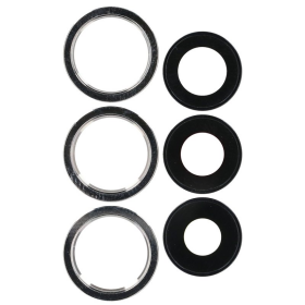 Kamera Linse + Lünette Set silver/silber für...