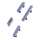 Seitentasten Set purple für Apple iPhone 12 mini (A2399)