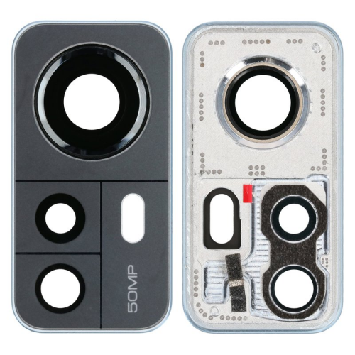 Haupt Kamera Linse + Lünette grey/grau für Xiaomi 12 (2201123G)