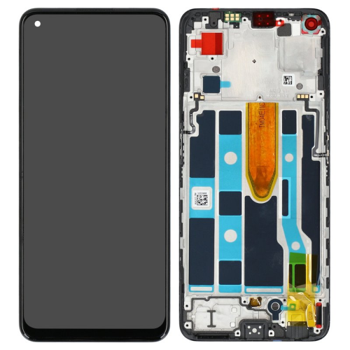 Display Modul mit Rahmen und Toucheinheit grey/grau mirror, bahama blue/gelb 2011100382 für OnePlus Nord CE 2 5G (IV2201)