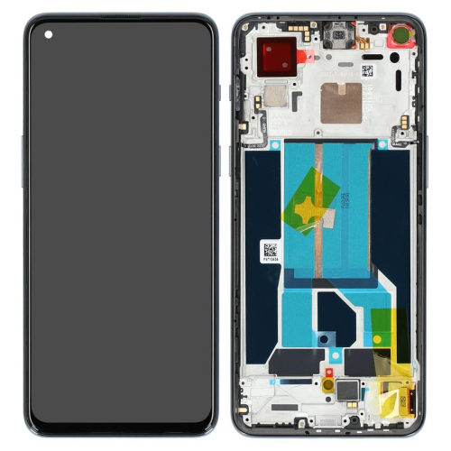 Display Modul mit Rahmen und Toucheinheit grey/grau shadow 2011100401 für OnePlus Nord 2T (CPH2399)