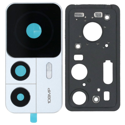 Haupt Kamera Linse + Lünette silver/silber für Xiaomi 12T (22071212AG)