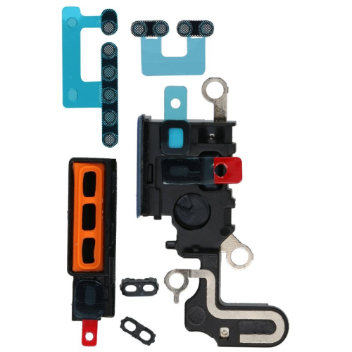 Lautsprecher Staubschutz Gitter Set black/schwarz für Apple iPhone 15 Plus (A3094)