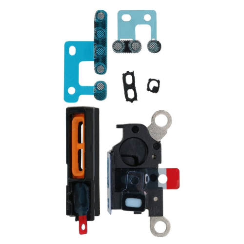 Lautsprecher Staubschutz Gitter Set natural titanium für Apple iPhone 15 Pro (A3102)