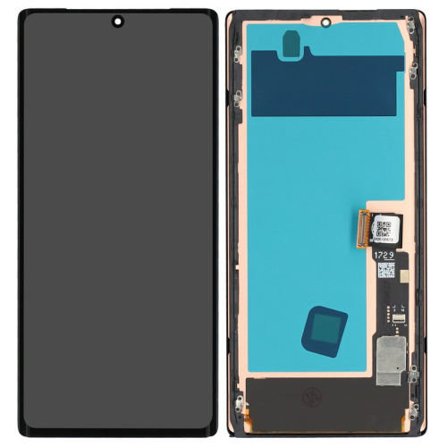 Display Modul mit Rahmen und Toucheinheit black/schwarz für Google Pixel 6 Pro (GLUOG)