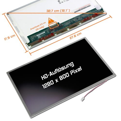 LCD Display 12,1" 1280x800 passend für Innolux N121I1-L02