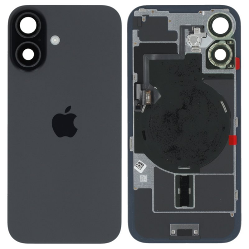 Batteriedeckel Rückseite Akkudeckel black/schwarz 661-44801 für Apple iPhone 16 (A3287)