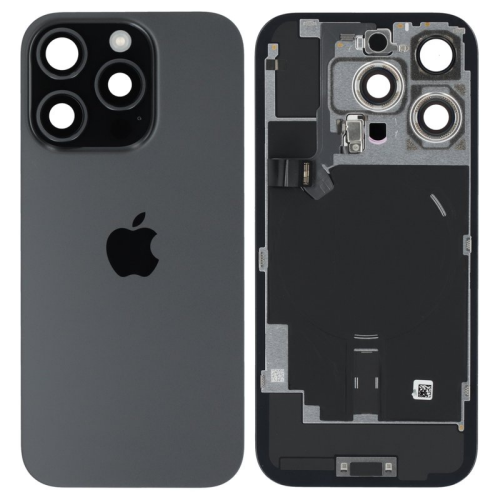 Batteriedeckel Rückseite Akkudeckel black/schwarz titanium 661-42722 für Apple iPhone 16 Pro (A3293)