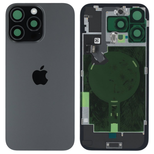 Batteriedeckel Rückseite Akkudeckel black/schwarz titanium 661-44958 für Apple iPhone 16 Pro Max (A3296)